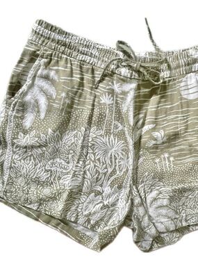 Desmond & Dempsey x H&M | Palm Print Linen Blend Shorts, Sz 8 ♥ GUC!